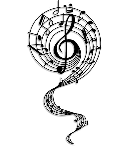 Amazon.com: Jetec Music Notes Wall Decor Wooden Musical Wall Art